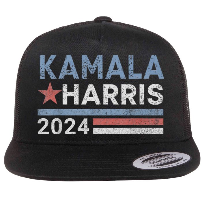 Kamala Harris 2024 For President Election Campaign Flat Bill Trucker Hat