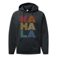 Kamala Harris 2024 Vintage Retro Style Performance Fleece Hoodie