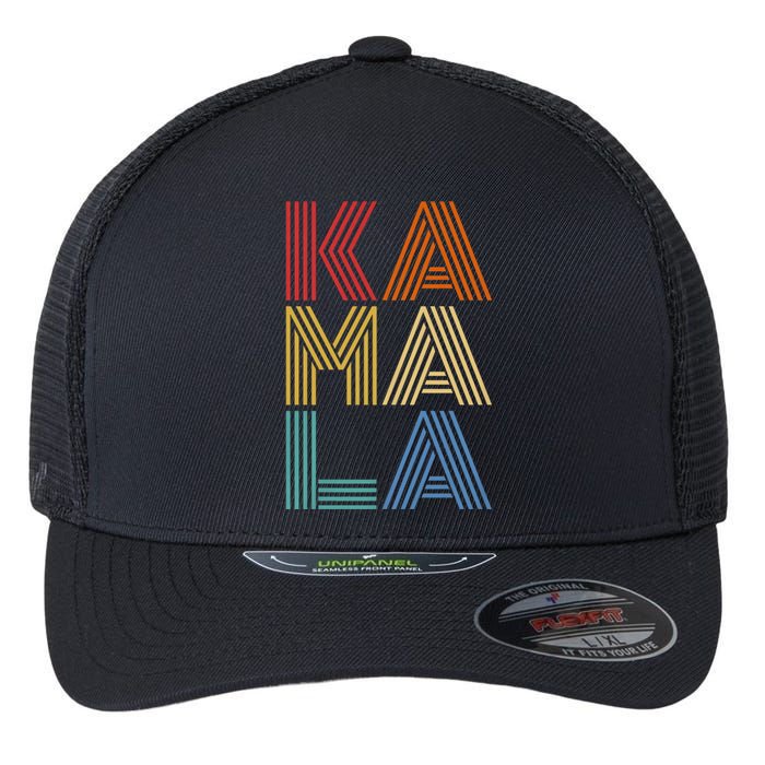 Kamala Harris 2024 Vintage Retro Style Flexfit Unipanel Trucker Cap