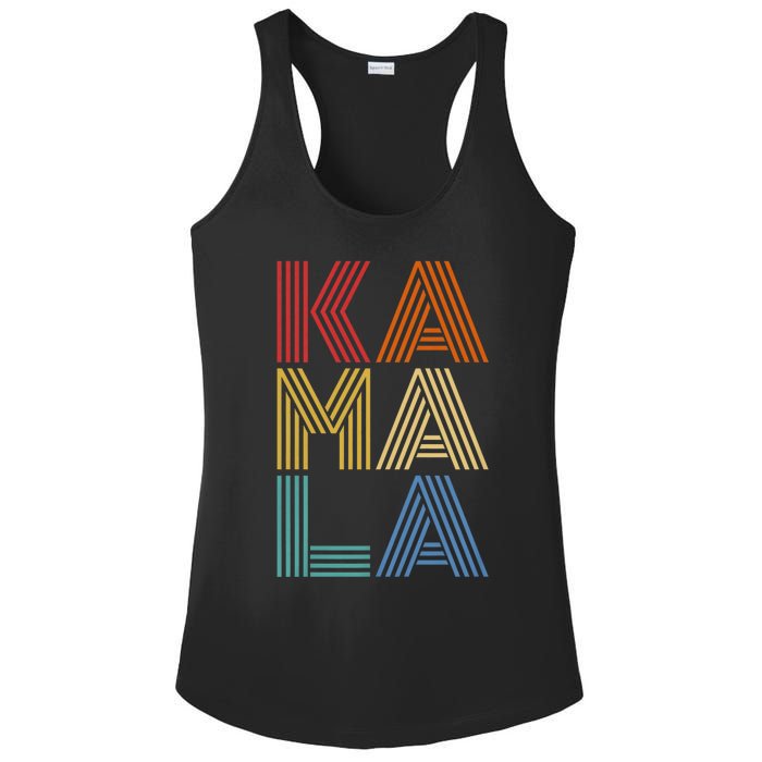 Kamala Harris 2024 Vintage Retro Style Ladies PosiCharge Competitor Racerback Tank