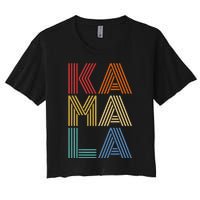 Kamala Harris 2024 Vintage Retro Style Women's Crop Top Tee