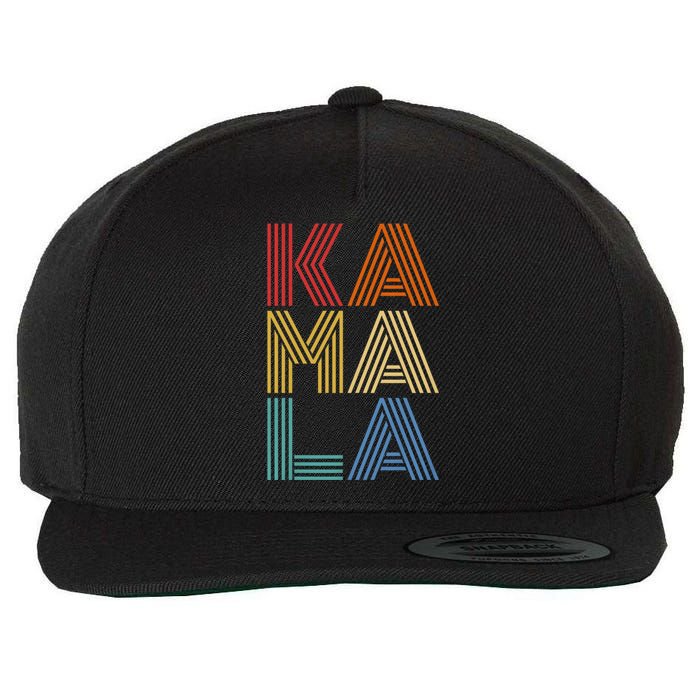 Kamala Harris 2024 Vintage Retro Style Wool Snapback Cap