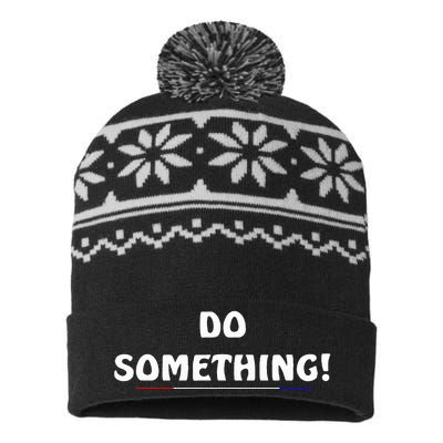 Kamala Harris 2024 Election Michelle Obama Do Something! USA-Made Snowflake Beanie