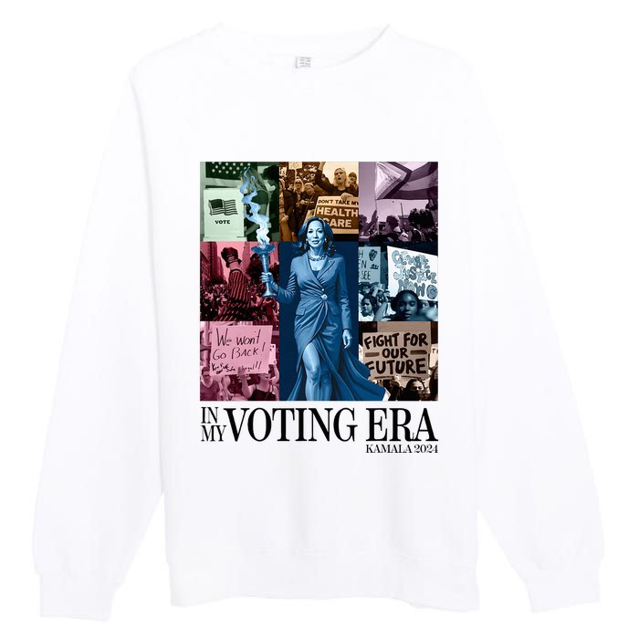 Kamala Harris 2024 In My Voting Era Madam President Premium Crewneck Sweatshirt