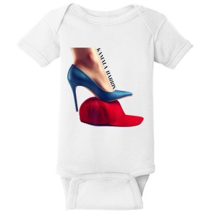 Kalama Harris 2024 Retro Comma La Red Hat Anti Trump Maga Baby Bodysuit