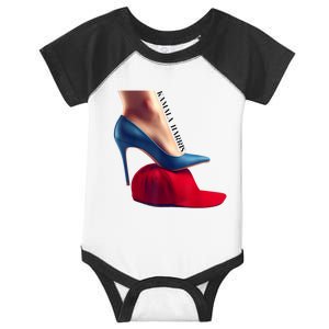 Kalama Harris 2024 Retro Comma La Red Hat Anti Trump Maga Infant Baby Jersey Bodysuit