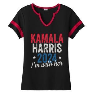 Kamala Harris 2024 Support Im With Her Kamala Harris 2024 Ladies Halftime Notch Neck Tee