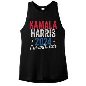 Kamala Harris 2024 Support Im With Her Kamala Harris 2024 Ladies PosiCharge Tri-Blend Wicking Tank