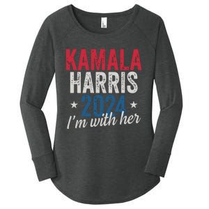 Kamala Harris 2024 Support Im With Her Kamala Harris 2024 Women's Perfect Tri Tunic Long Sleeve Shirt