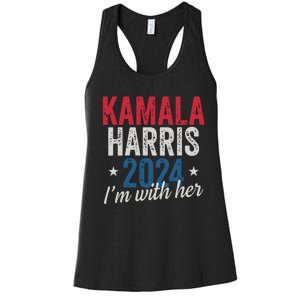 Kamala Harris 2024 Support Im With Her Kamala Harris 2024 Women's Racerback Tank