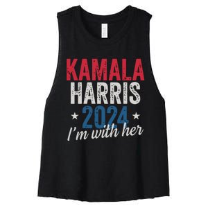 Kamala Harris 2024 Support Im With Her Kamala Harris 2024 Women's Racerback Cropped Tank