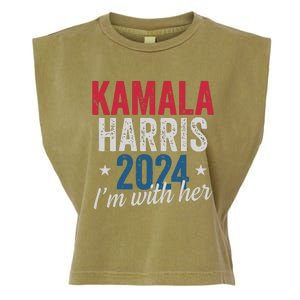 Kamala Harris 2024 Support Im With Her Kamala Harris 2024 Garment-Dyed Women's Muscle Tee