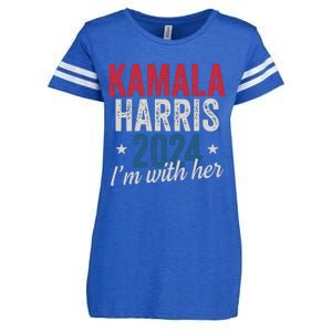 Kamala Harris 2024 Support Im With Her Kamala Harris 2024 Enza Ladies Jersey Football T-Shirt