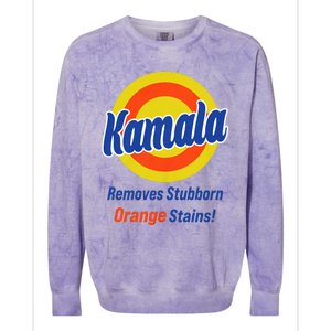 Kamala Harris 2024 Removes Stubborn Orange Stains Colorblast Crewneck Sweatshirt