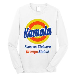 Kamala Harris 2024 Removes Stubborn Orange Stains Long Sleeve Shirt