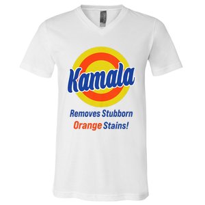 Kamala Harris 2024 Removes Stubborn Orange Stains V-Neck T-Shirt