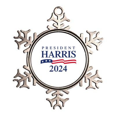 Kamala Harris 2024 President Harris 2024 Metallic Star Ornament