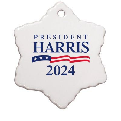 Kamala Harris 2024 President Harris 2024 Ceramic Star Ornament