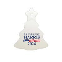 Kamala Harris 2024 President Harris 2024 Ceramic Tree Ornament