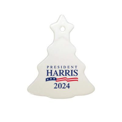 Kamala Harris 2024 President Harris 2024 Ceramic Tree Ornament