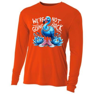 Kamala Harris 2024 Vintage Flamingo Were Not Going Back Cooling Performance Long Sleeve Crew