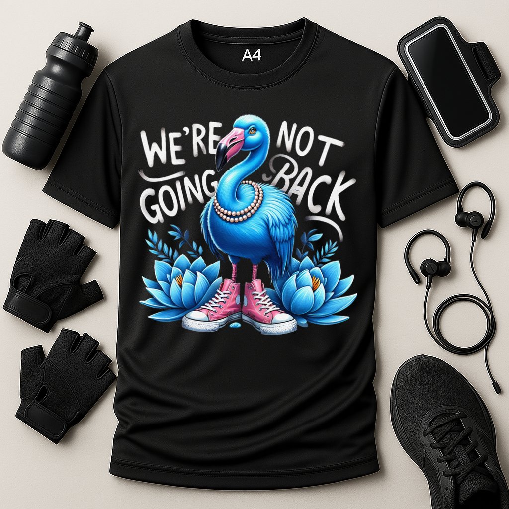Kamala Harris 2024 Vintage Flamingo Were Not Going Back Performance Shirt
