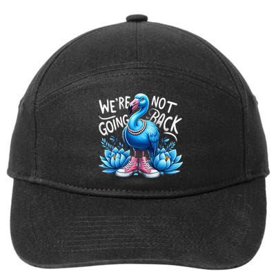 Kamala Harris 2024 Vintage Flamingo Were Not Going Back 7-Panel Snapback Hat