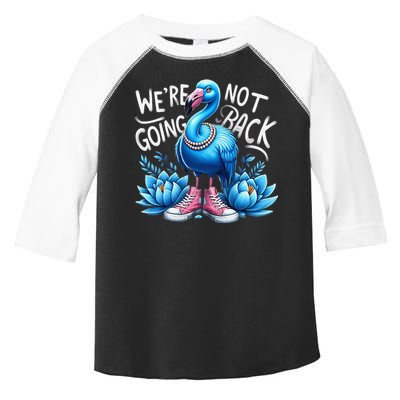 Kamala Harris 2024 Vintage Flamingo Were Not Going Back Toddler Fine Jersey T-Shirt