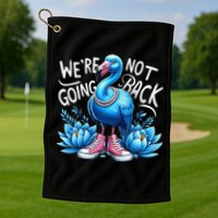 Kamala Harris 2024 Vintage Flamingo Were Not Going Back Golf Towel