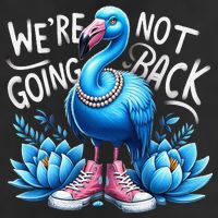 Kamala Harris 2024 Vintage Flamingo Were Not Going Back Golf Towel