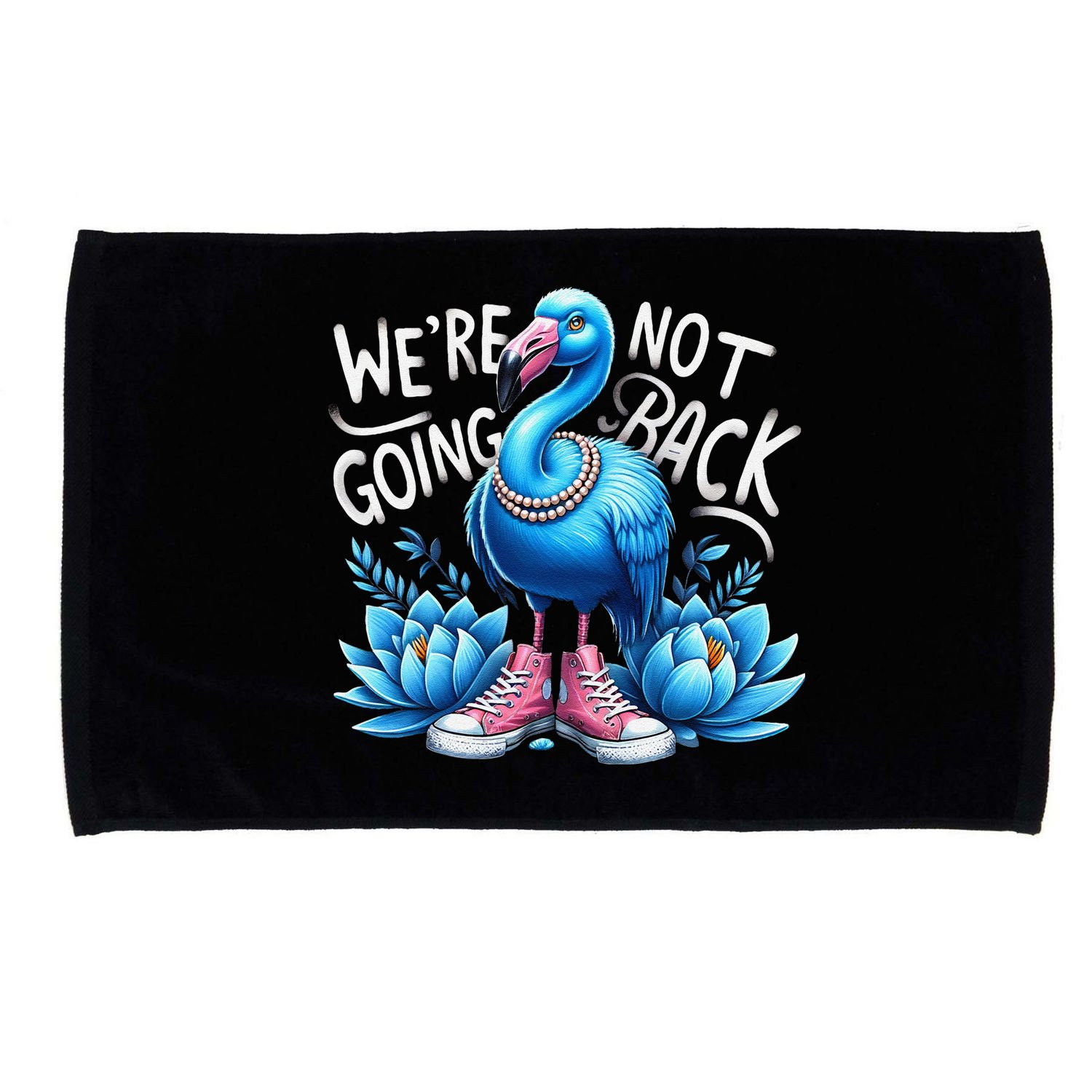 Kamala Harris 2024 Vintage Flamingo Were Not Going Back Microfiber Hand Towel