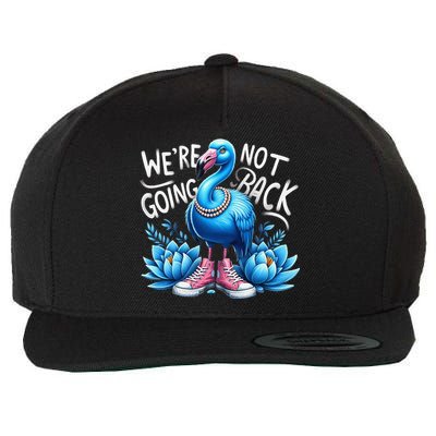 Kamala Harris 2024 Vintage Flamingo Were Not Going Back Wool Snapback Cap