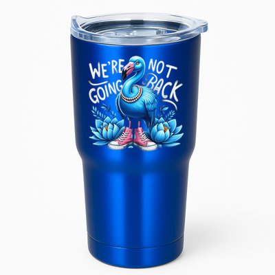 Kamala Harris 2024 Vintage Flamingo Were Not Going Back Tumbler