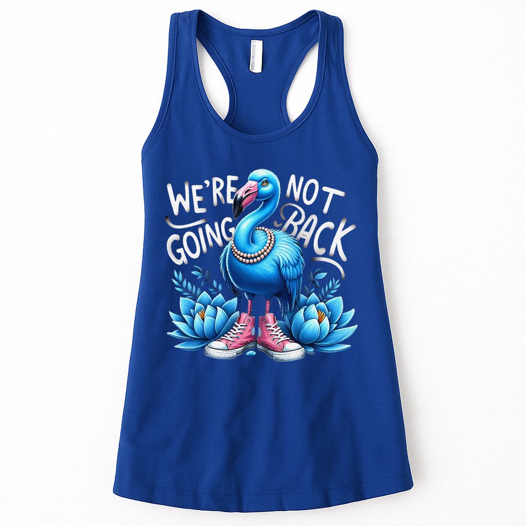 Kamala Harris 2024 Vintage Flamingo Were Not Going Back Womens Tank Top