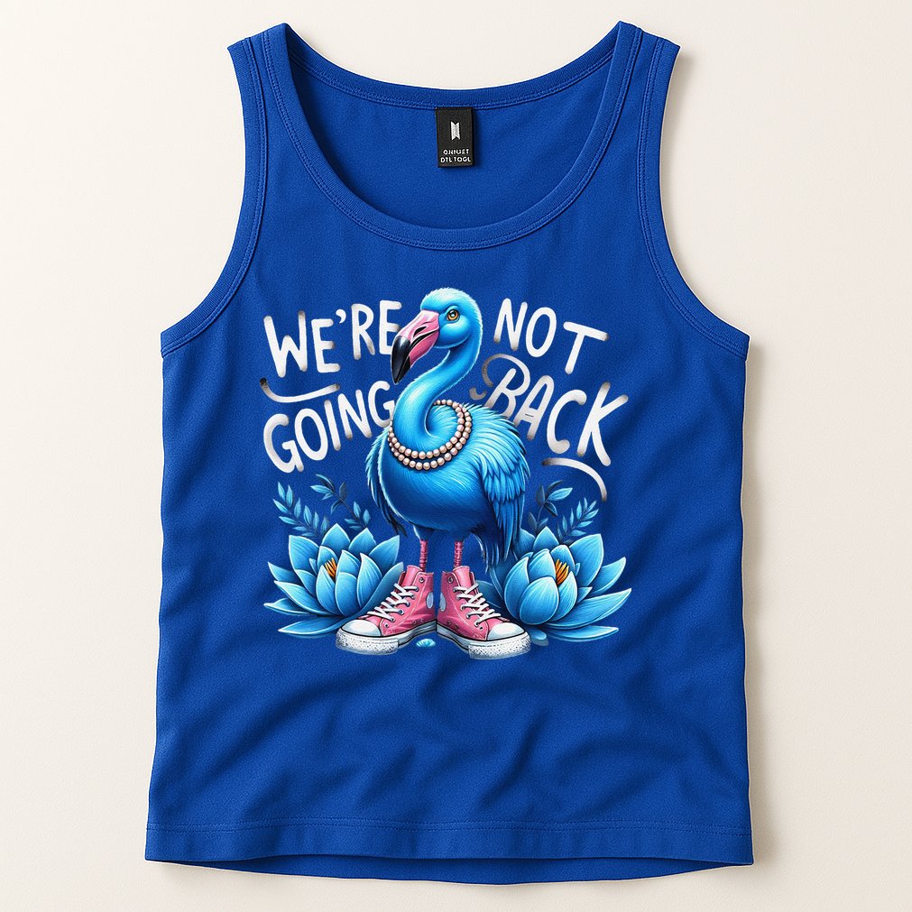 Kamala Harris 2024 Vintage Flamingo Were Not Going Back Tank Top