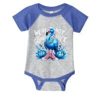 Kamala Harris 2024 Vintage Flamingo Were Not Going Back Infant Baby Jersey Bodysuit