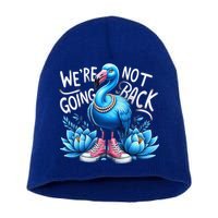 Kamala Harris 2024 Vintage Flamingo Were Not Going Back Short Acrylic Beanie