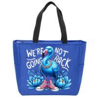 Kamala Harris 2024 Vintage Flamingo Were Not Going Back Zip Tote Bag