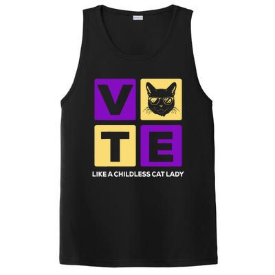 Kamala Harris 2024 Vote Like A Childless Cat Lady PosiCharge Competitor Tank