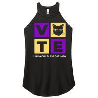 Kamala Harris 2024 Vote Like A Childless Cat Lady Women's Perfect Tri Rocker Tank