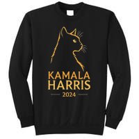 Kamala Harris 2024 Cat Silhouette Sweatshirt