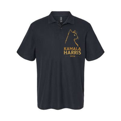 Kamala Harris 2024 Cat Silhouette Softstyle Adult Sport Polo