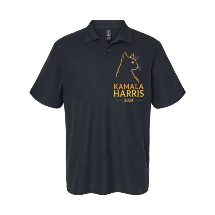 Kamala Harris 2024 Cat Silhouette Softstyle Adult Sport Polo