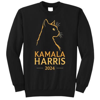 Kamala Harris 2024 Cat Silhouette Tall Sweatshirt