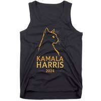 Kamala Harris 2024 Cat Silhouette Tank Top