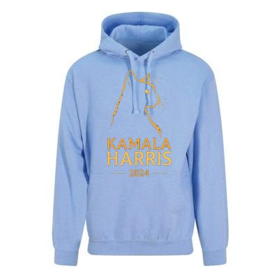 Kamala Harris 2024 Cat Silhouette Unisex Surf Hoodie