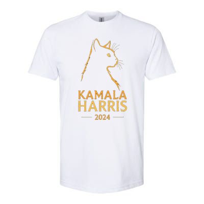 Kamala Harris 2024 Cat Silhouette Softstyle CVC T-Shirt