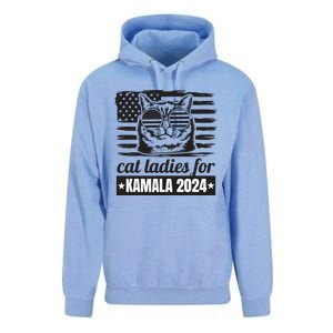 Kamala Harris 2024 Cat Lady Voting Cats Feminine Funny Women Unisex Surf Hoodie