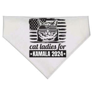 Kamala Harris 2024 Cat Lady Voting Cats Feminine Funny Women USA-Made Doggie Bandana