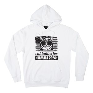 Kamala Harris 2024 Cat Lady Voting Cats Feminine Funny Women Hoodie